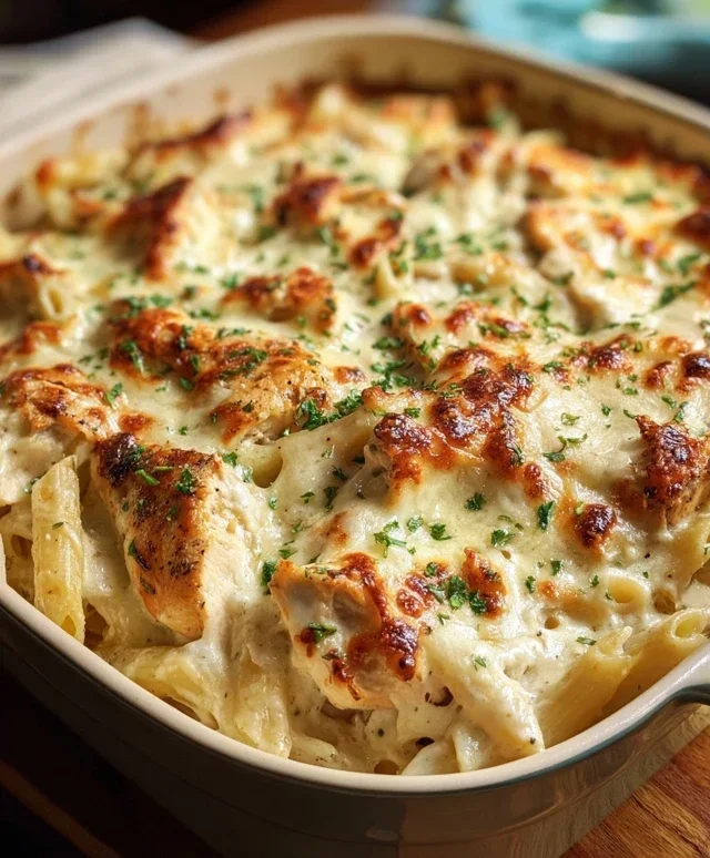 Chicken Alfredo Bake