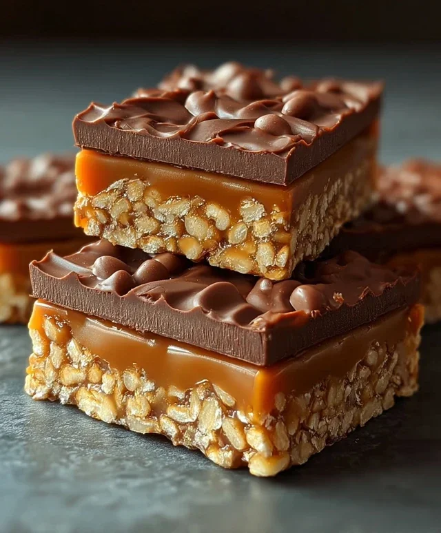 Caramel Fudge Crunch Bars