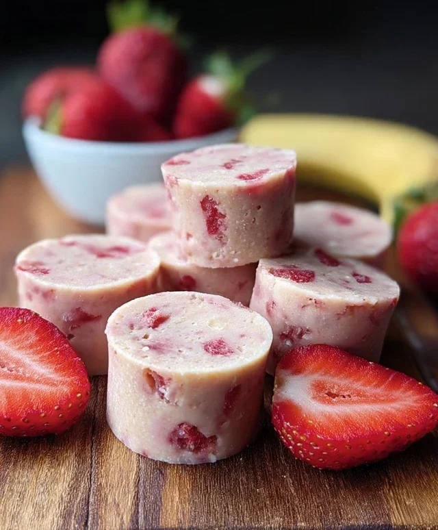 Strawberry and Banana Smoothie Bites for Dogs