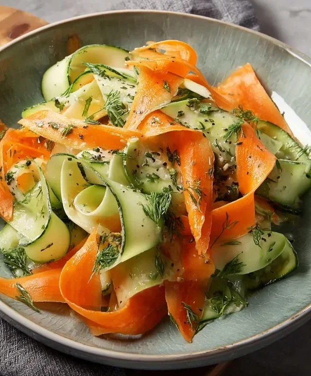 Carrot and Cucumber Ribbon Salad