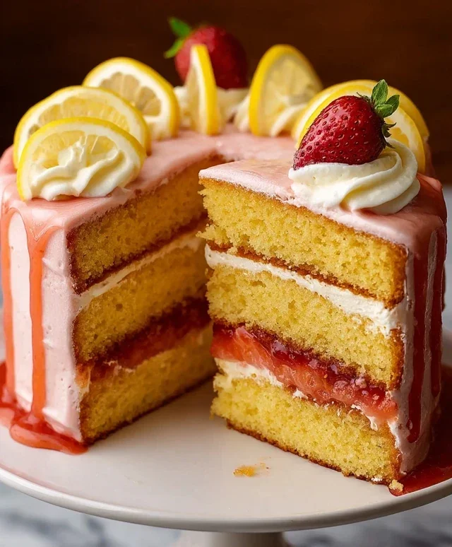 Strawberry Lemonade Cake