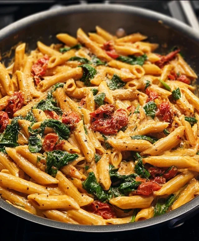 One-Pot Spinach Tomato Pasta