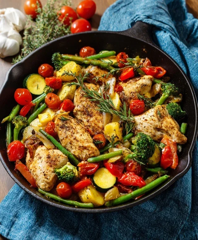 Healthy Chicken and Vegetables Skillet