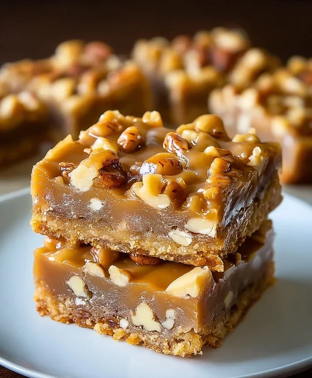 Gooey Butterscotch Nut Bars
