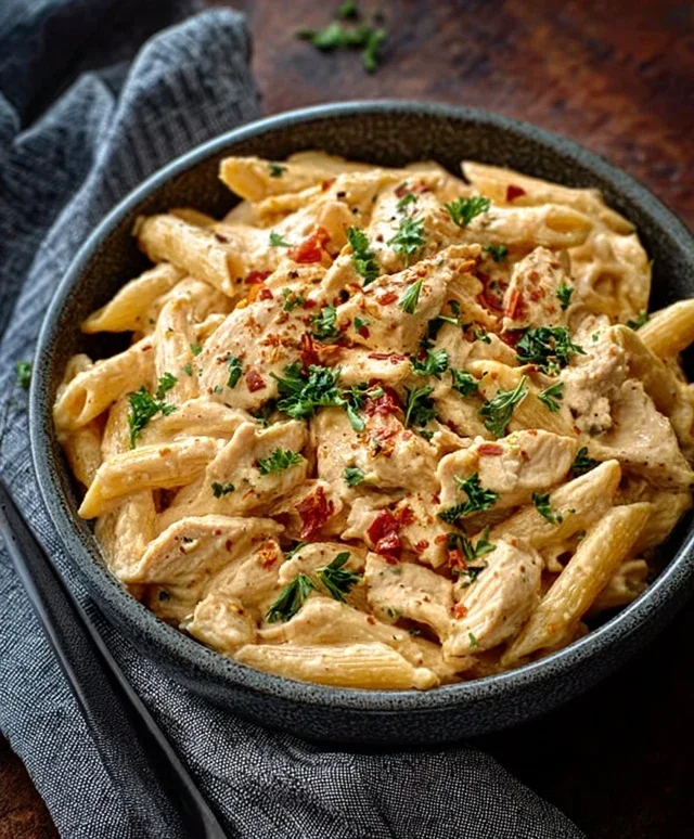 Crock Pot Creamy Cajun Chicken Pasta
