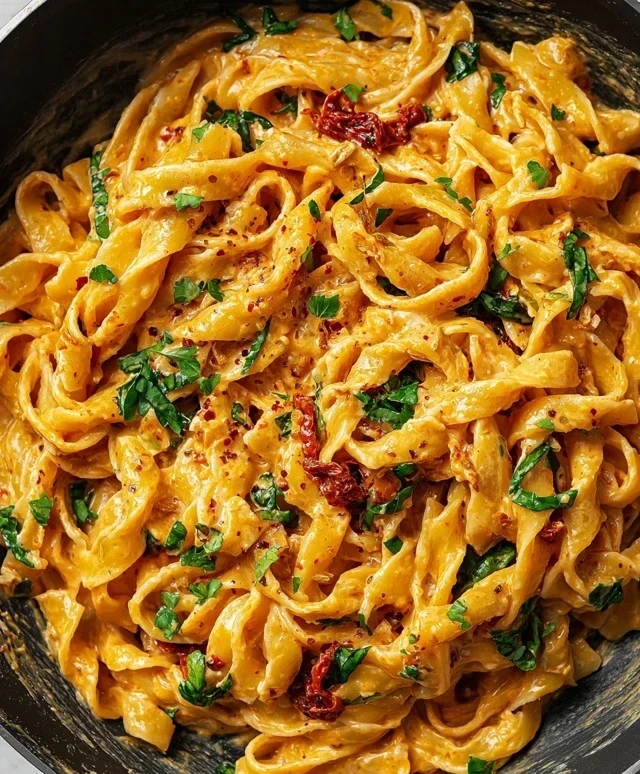 Vegan Creamy Sun Dried Tomato Pasta Recipe