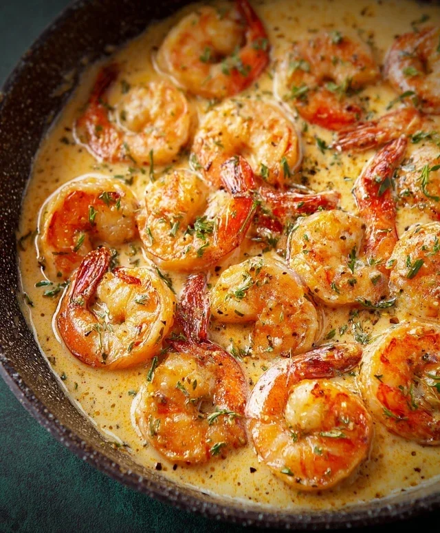 Creamy Garlic Shrimp (15 mins)