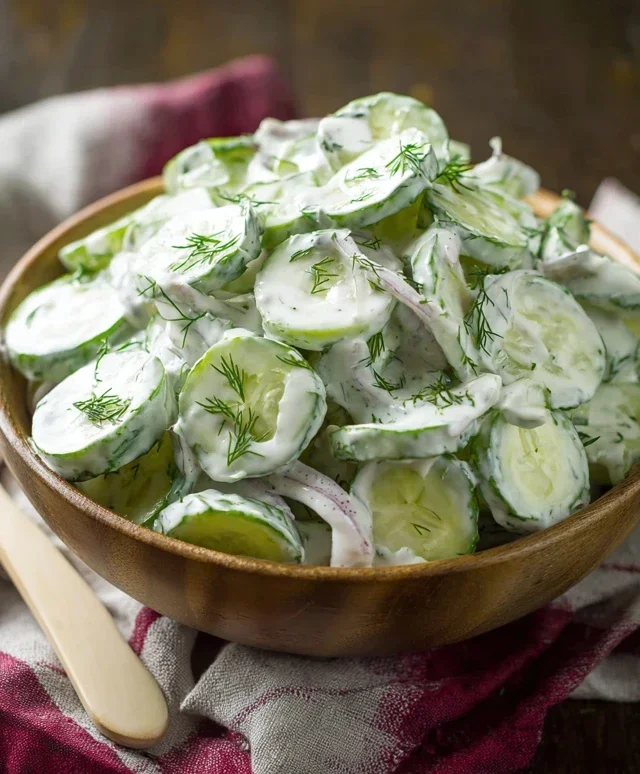 Creamy Cucumber Salad with Greek Yogurt Dressing