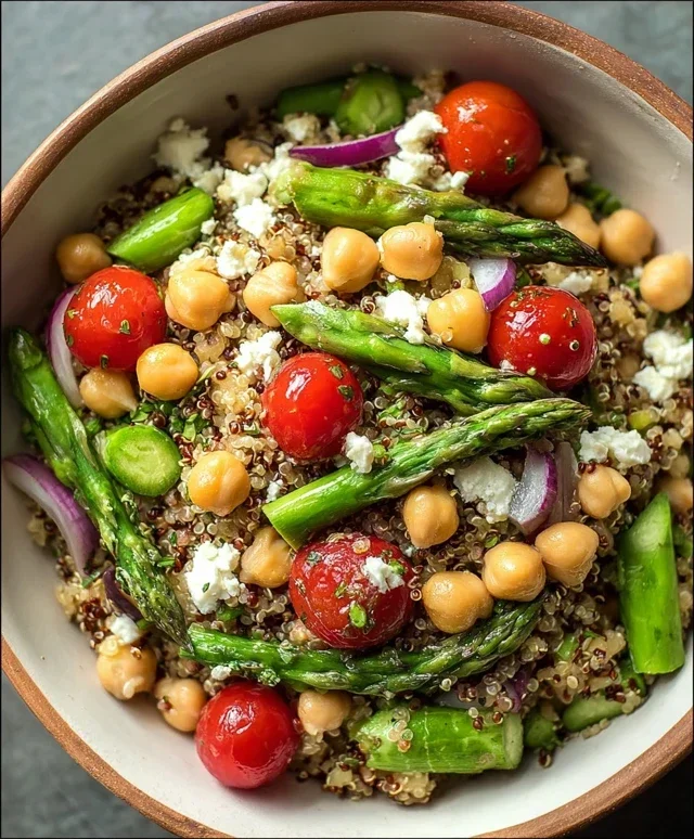 Asparagus Chickpea Quinoa Salad