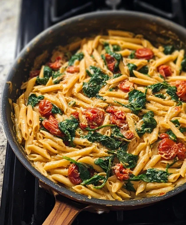 One-Pot Spinach Tomato Pasta