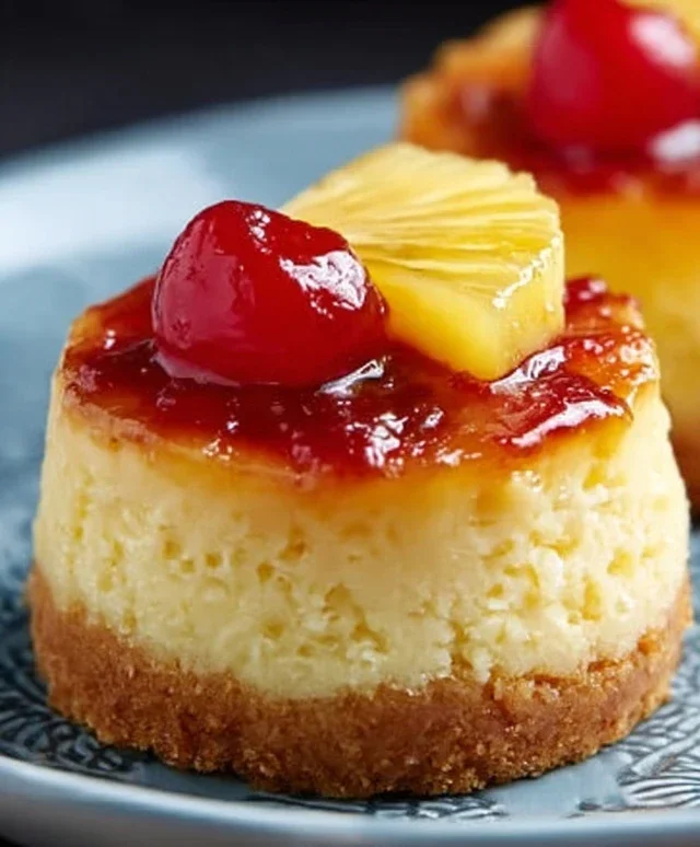 Mini Pineapple Upside-Down Cheesecakes