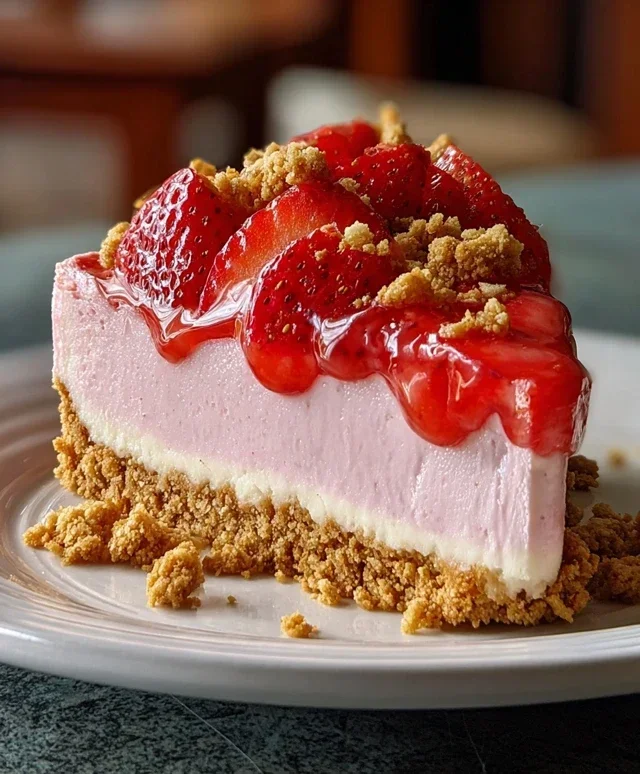 Strawberry Crunch Pink Cheesecake