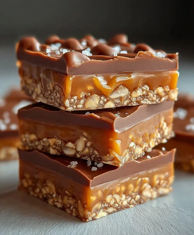 Caramel Fudge Crunch Bars