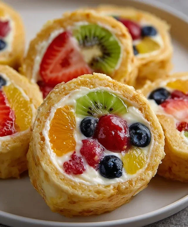 Cheesecake Fruit Salad Roll Ups