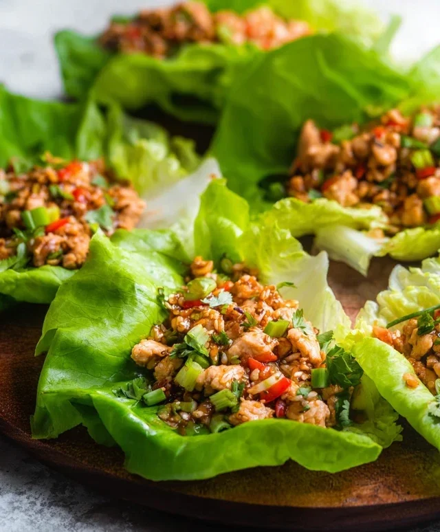 Asian chicken lettuce wraps recipe (Whole30, Pnon-non-non-alcoholic alternativeic non-alcoholic aleo, Low Carb)