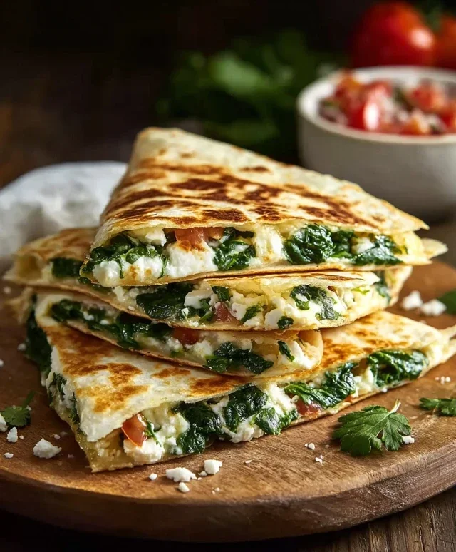 Spinach and Feta Quesadillas