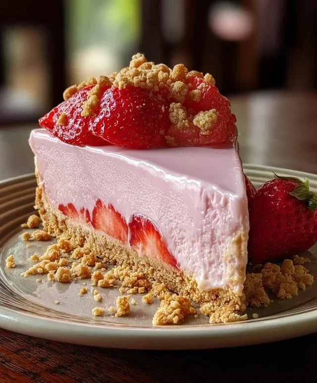 Strawberry Crunch Pink Cheesecake