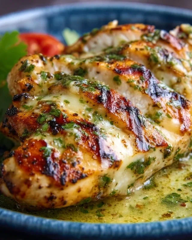 Grilled Salsa Verde Chicken with Pepper Jack