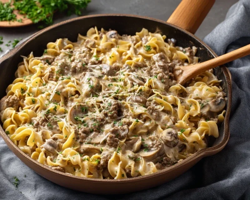 30-Minute Ground Beef Stroganoff