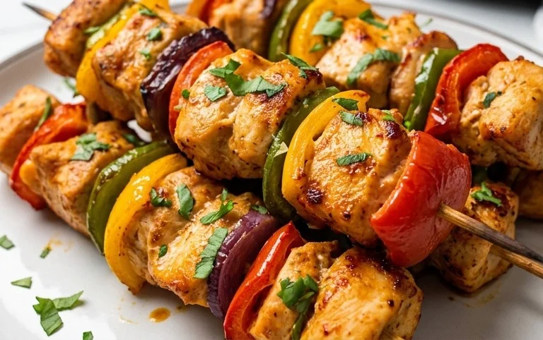 Air Fryer Chicken Skewers (VIDEO)