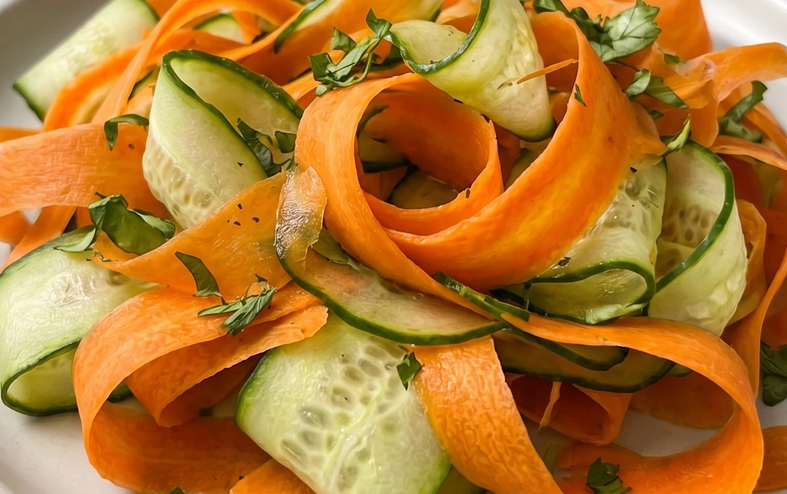 Carrot and Cucumber Ribbon Salad