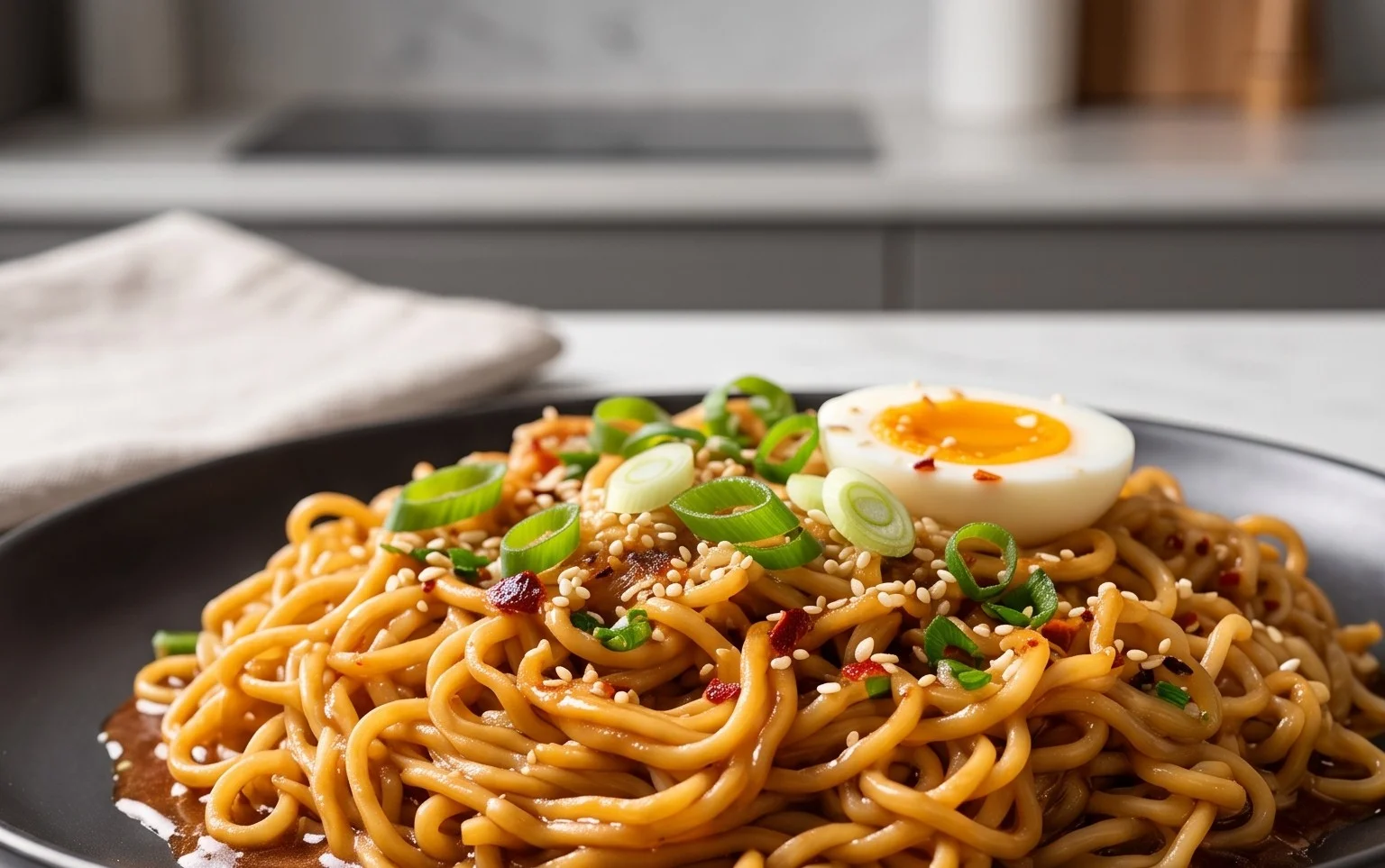 Easy Saucy Ramen Noodles