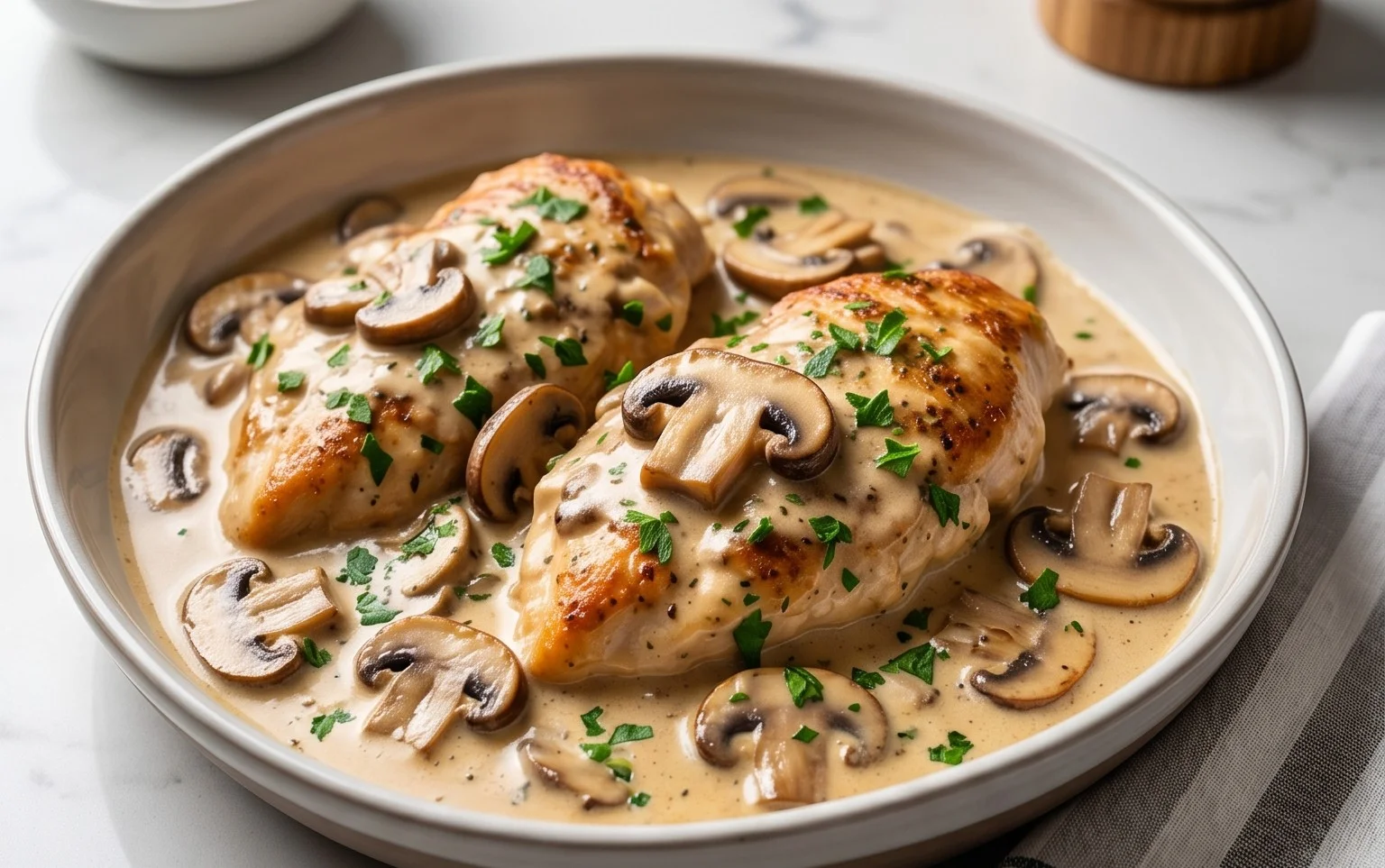 Creamy Mushroom Chicken Recipe