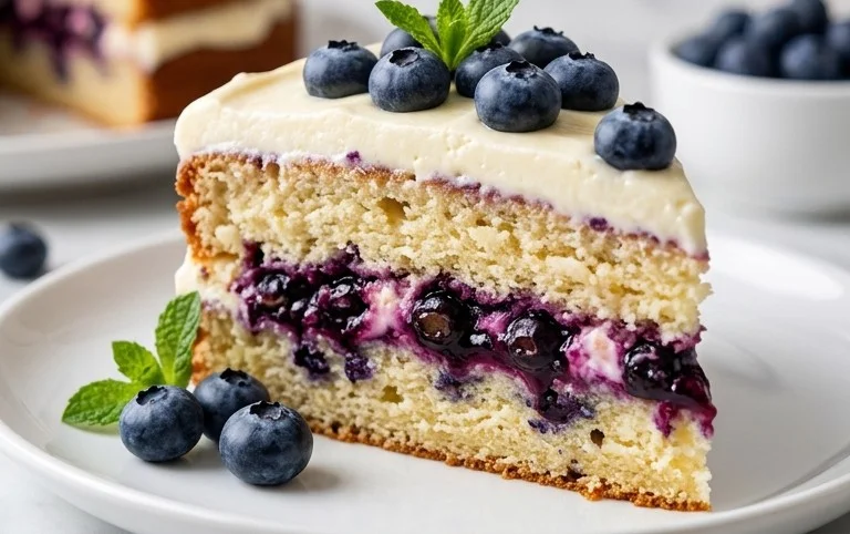 Nova Scotia Blueberry Cream Cake