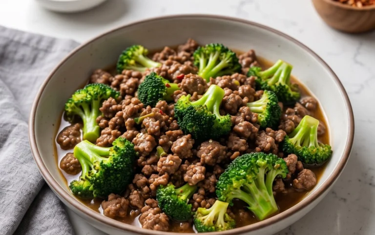 Ground Beef and Broccoli
