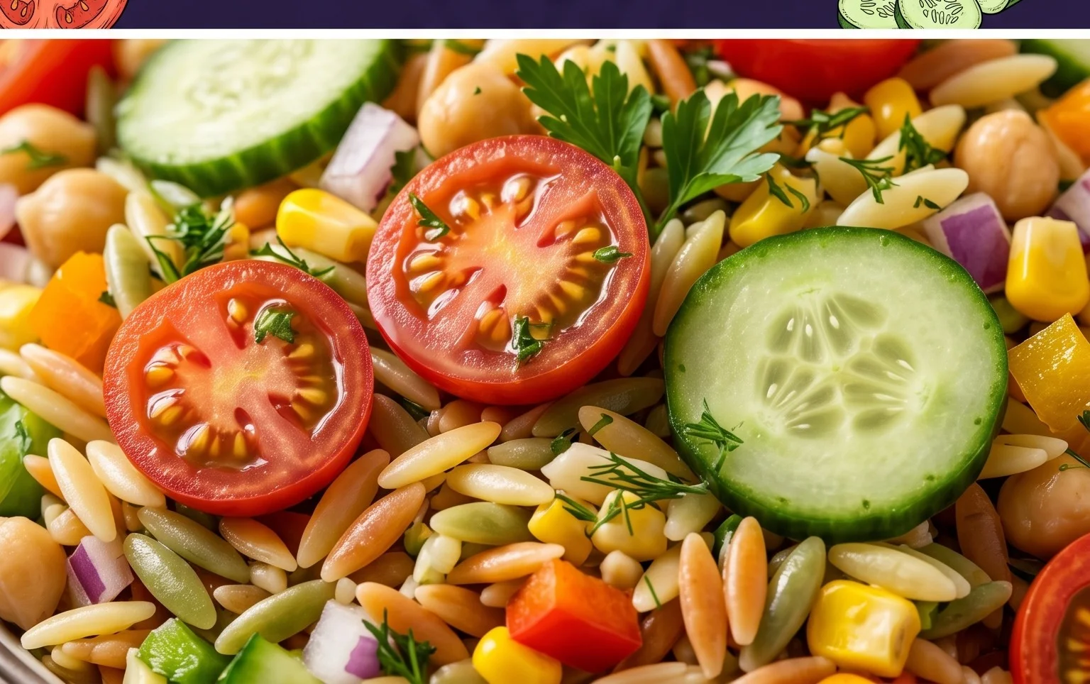Rainbow Orzo Salad