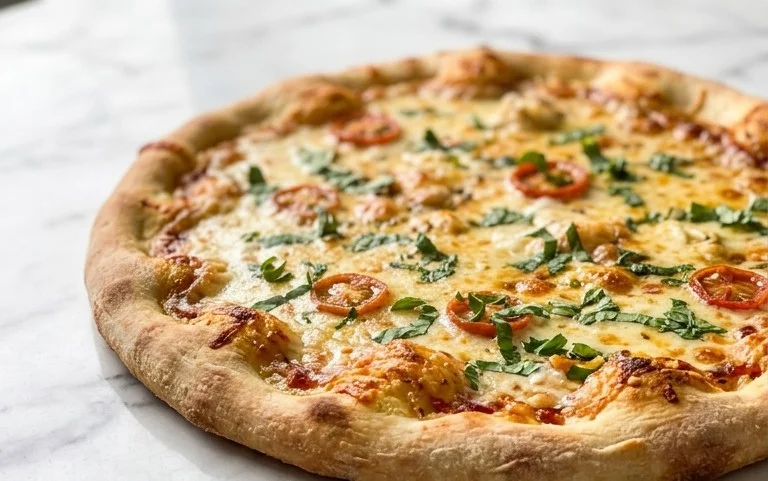 buttery garlic pizza