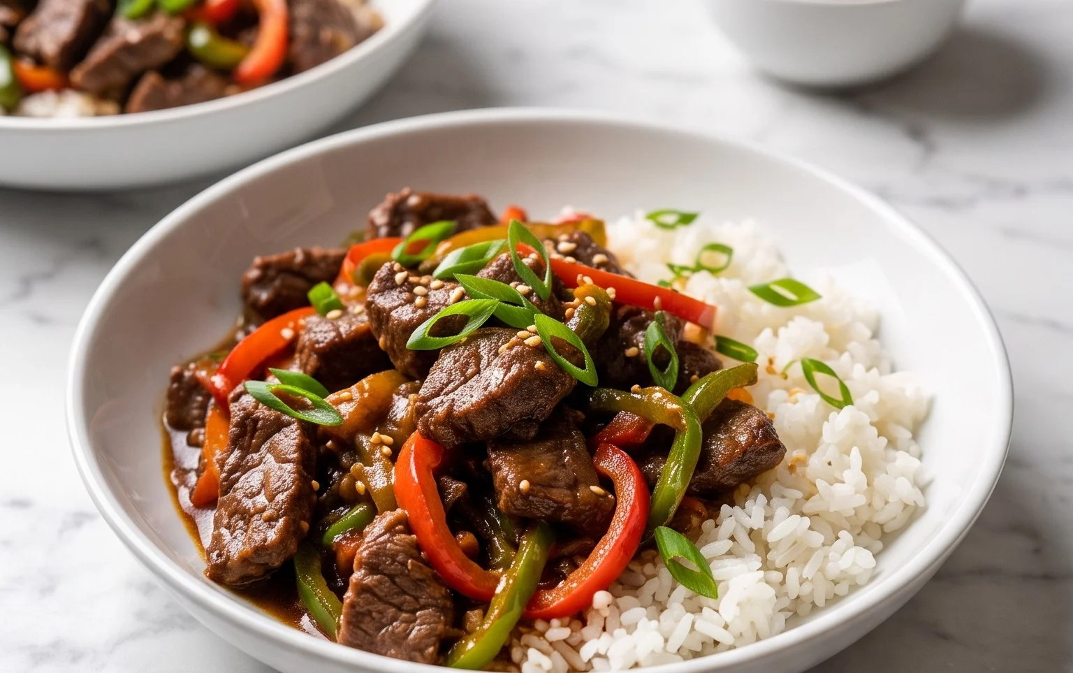 Beef Pepper Rice Bowl is a delicious meal option.