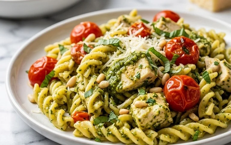 Creamy Chicken Pesto Pasta