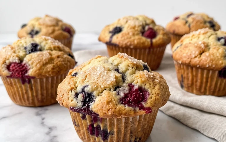 Bakery Style Mixed Berry Muffins | with Frozen Berries