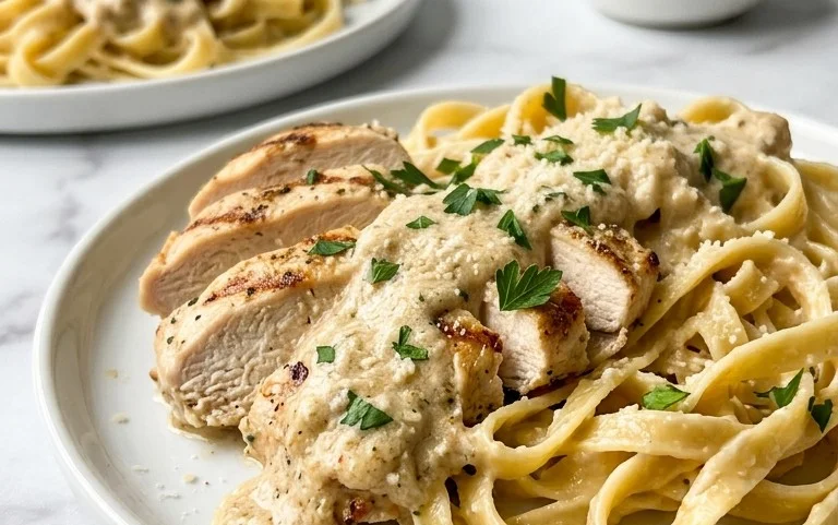 Low Calorie Chicken Alfredo