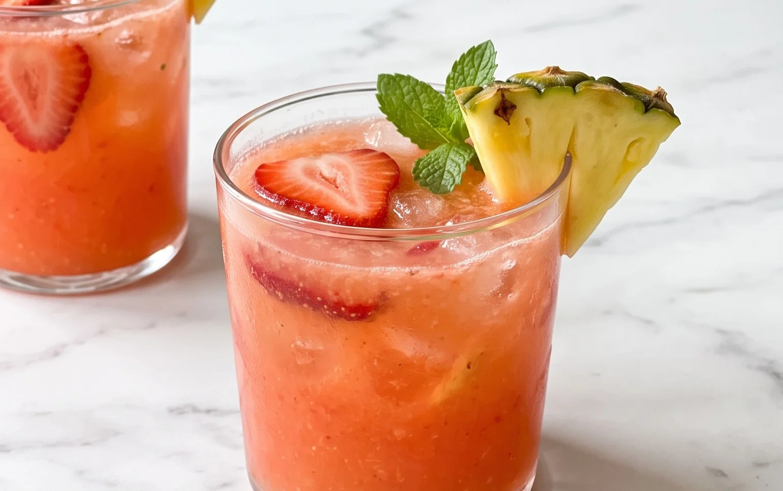 Pineapple Strawberry Agua Fresca
