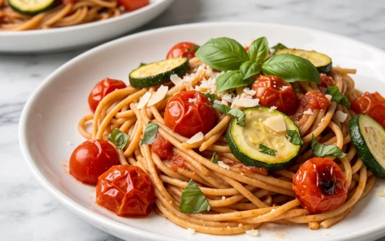 Healthy Tomato Zucchini Pasta