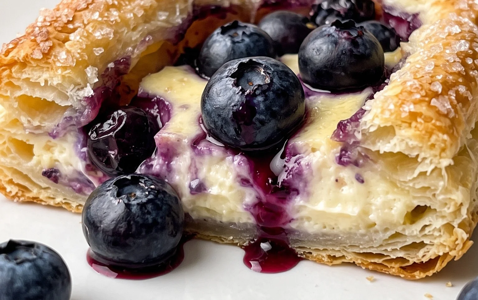 Blueberry Cream Cheese Puff Pastry
