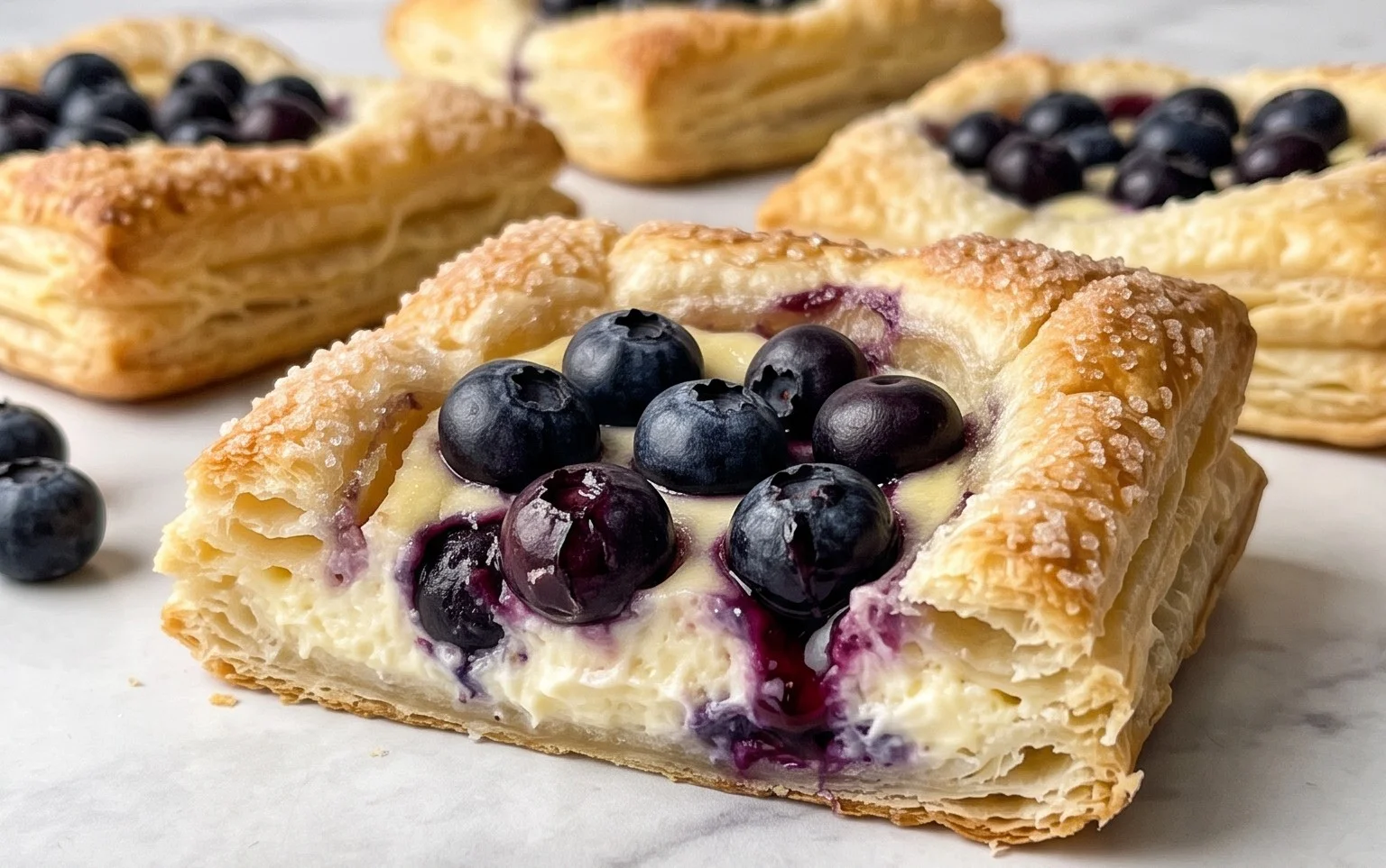 Blueberry Cream Cheese Puff Pastry