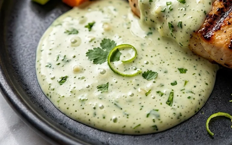Creamy Garlic Lime Cilantro Sauce