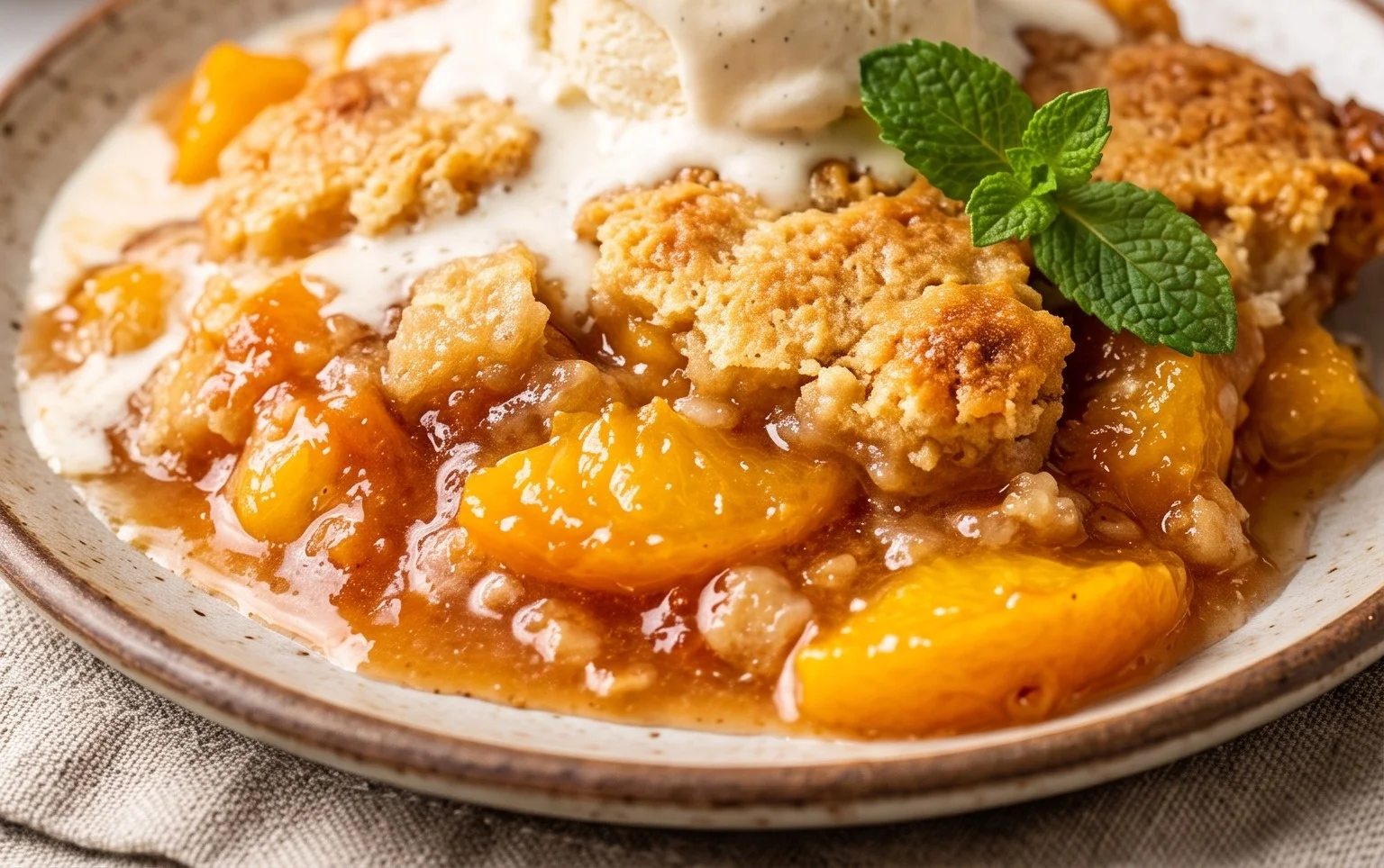 The Easiest Southern Peach Cobbler