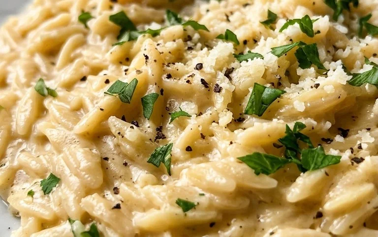 Creamy Garlic Parmesan Orzo