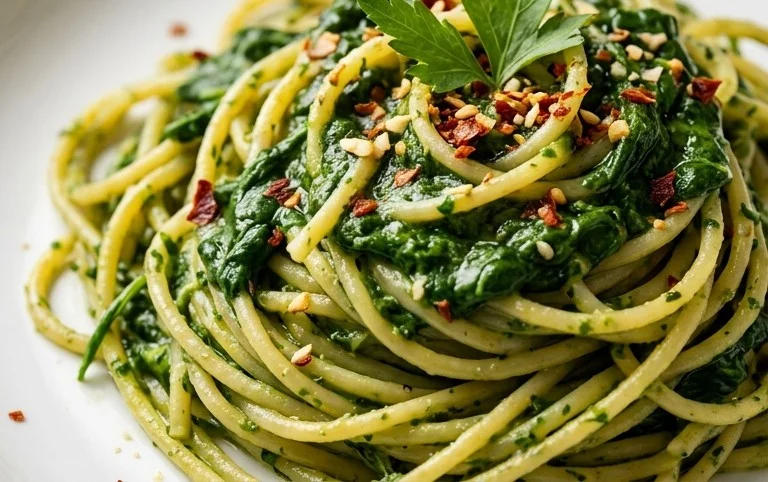 Pasta with Spinach Sauce