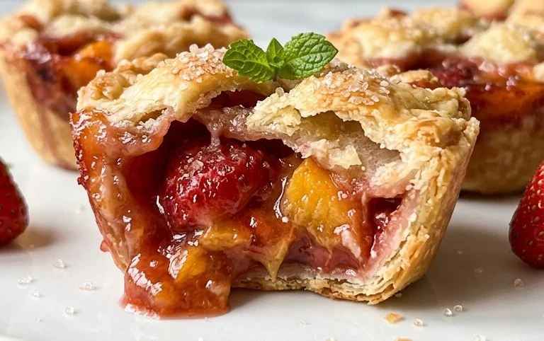 Strawberry Peach Pie Bites