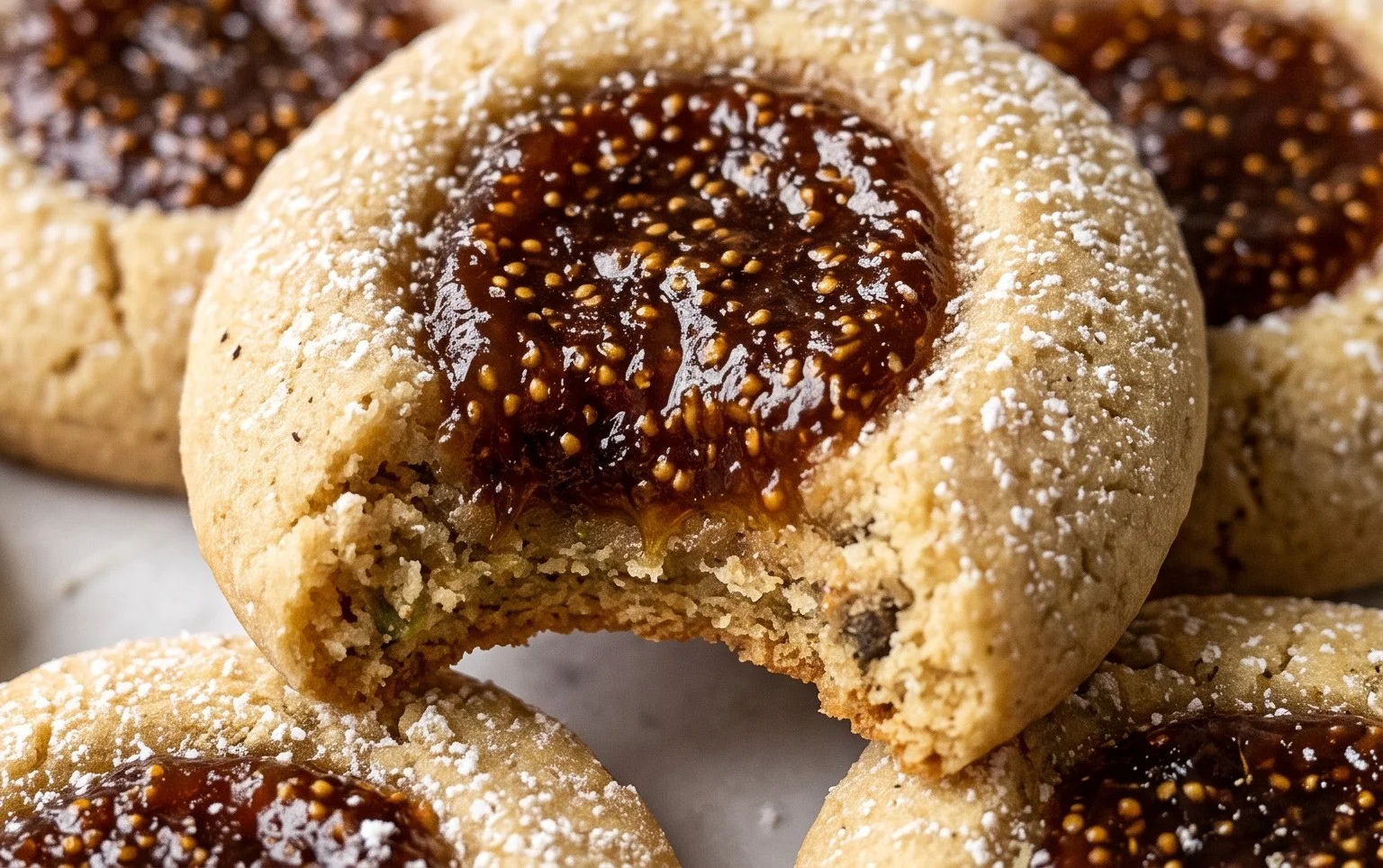 Cardamom Fig Thumbprint Cookies