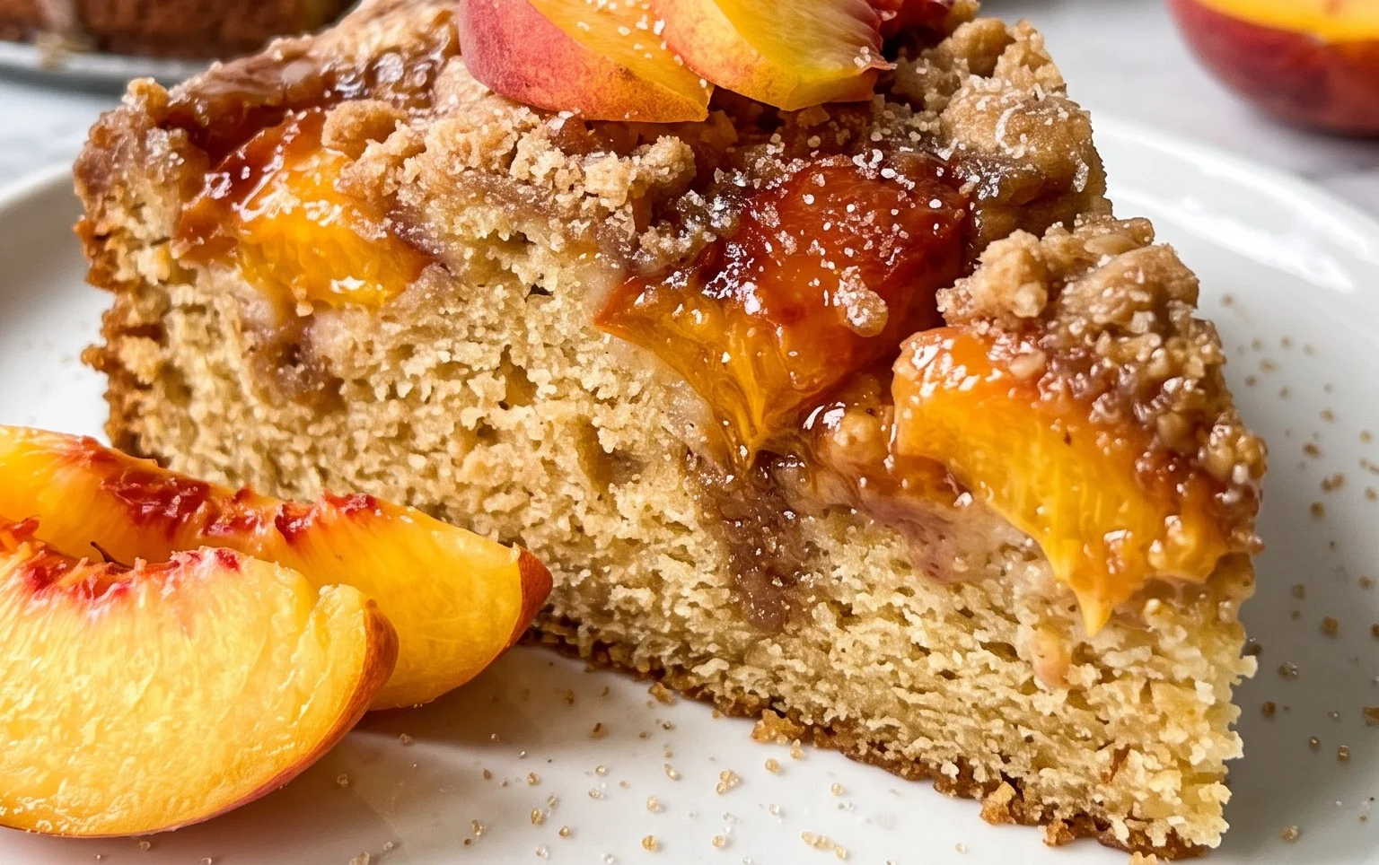 Brown Sugar Peach Cake