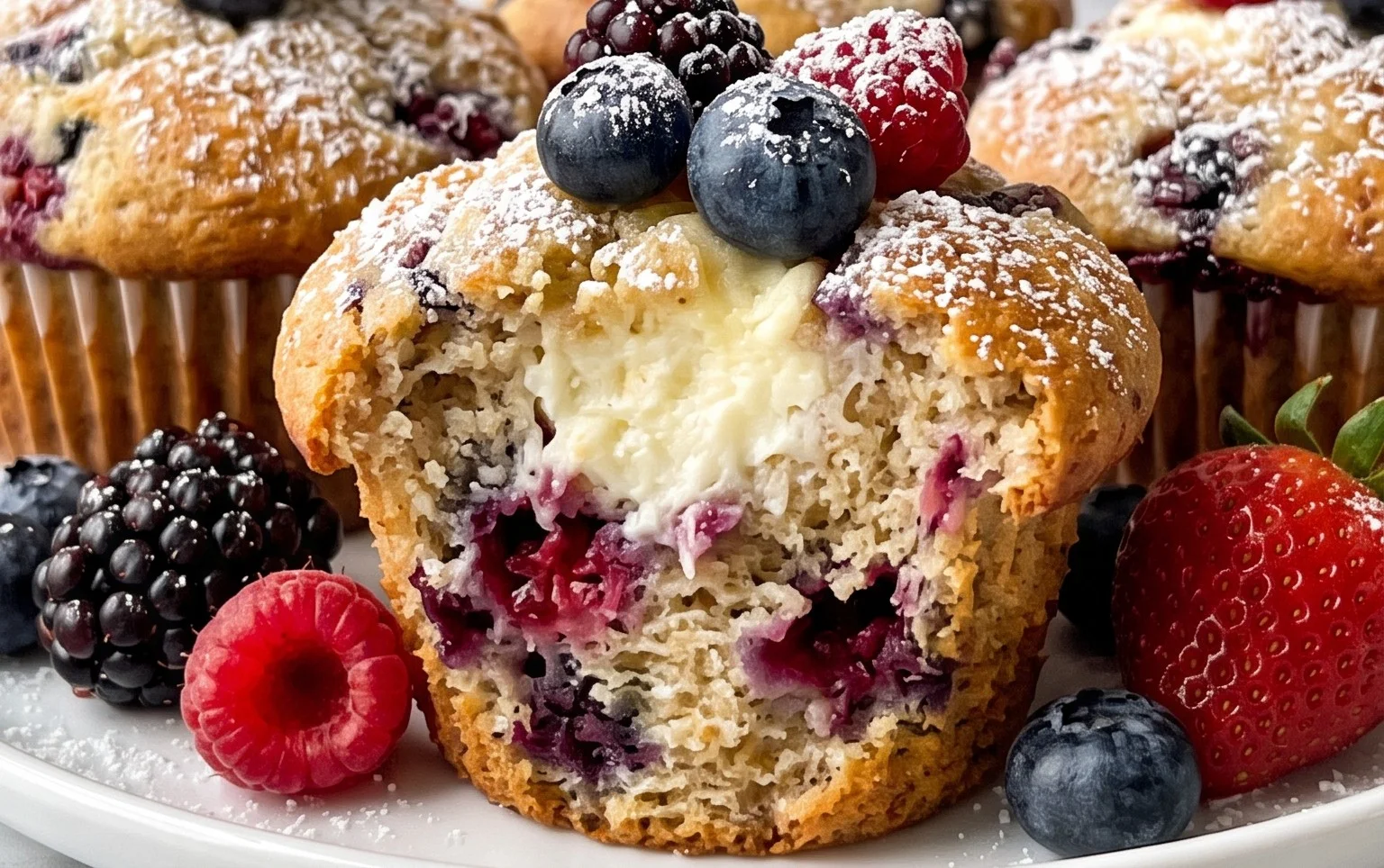 Berry Cream Cheese Muffins