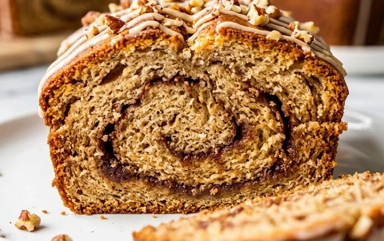 Cinnamon Roll Banana Bread