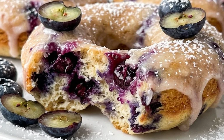 Blueberry Cake Donuts