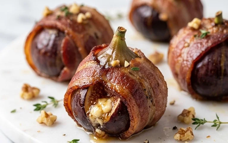 Beef Bacon Wrapped Stuffed Figs